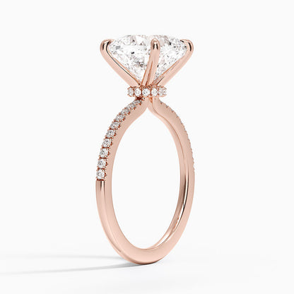 1.60 Carat Princess Halo Design Solitaire Lab Diamond Ring 18K - Florina 