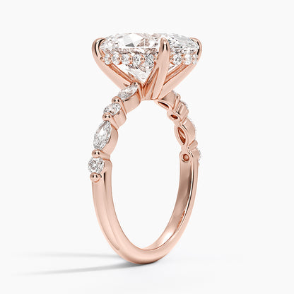 1.60 Carat Princess Halo Design Solitaire Lab Diamond Ring 18K - Florina 
