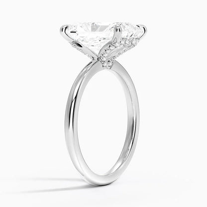 4.15 Radiant Kesim Hidden Halo Tasarım Tektaş Laboratuvar Pırlanta Yüzük - Vilora