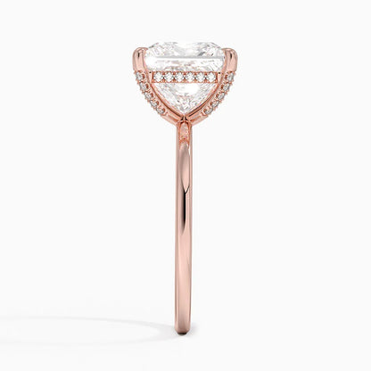 1.60 Carat Princess Halo Design Solitaire Lab Diamond Ring 18K - Florina 