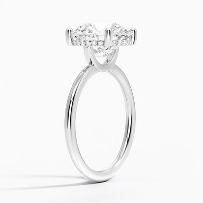 4.10 Hidden Halo Tasarım Tektaş Laboratuvar Pırlanta Yüzük - Melara