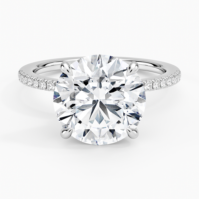 4.25 Karat Hidden Halo Tasarım Tektaş Laboratuvar Pırlanta Yüzük - Filora - Bold Diamonds
