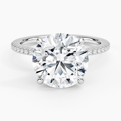 1.60 Carat Princess Halo Design Solitaire Lab Diamond Ring 18K - Florina 