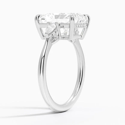 1.60 Carat Princess Halo Design Solitaire Lab Diamond Ring 18K - Florina 