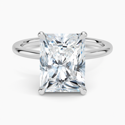 1.60 Carat Princess Halo Design Solitaire Lab Diamond Ring 18K - Florina 