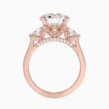 1.60 Carat Princess Halo Design Solitaire Lab Diamond Ring 18K - Florina 