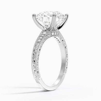 4.15 Hidden Halo Tasarım Tektaş Laboratuvar Pırlanta Yüzük - Silora