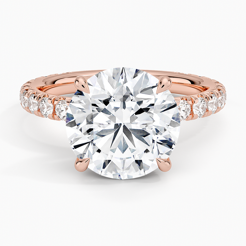 4.75 Karat Hidden Halo Tasarım Tektaş Laboratuvar Pırlanta Yüzük 18K  - Selora - Bold Diamonds