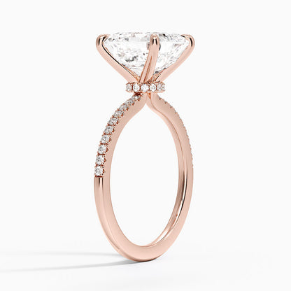 1.60 Carat Princess Halo Design Solitaire Lab Diamond Ring 18K - Florina 