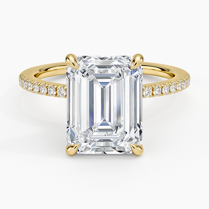1.60 Carat Princess Halo Design Solitaire Lab Diamond Ring 18K - Florina 