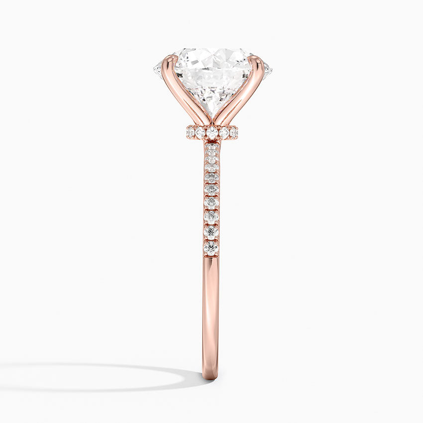 4.25 Karat Hidden Halo Tasarım Tektaş Laboratuvar Pırlanta Yüzük - Filora - Bold Diamonds