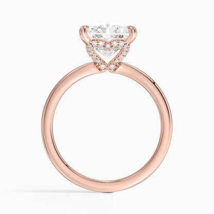 4.15 Radiant Kesim Hidden Halo Tasarım Tektaş Laboratuvar Pırlanta Yüzük - Vilora