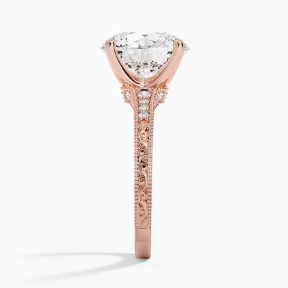 4.15 Hidden Halo Tasarım Tektaş Laboratuvar Pırlanta Yüzük - Silora