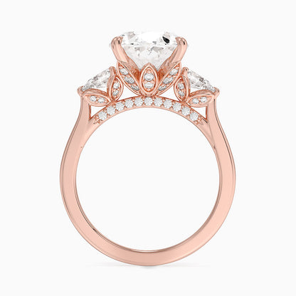1.60 Carat Princess Halo Design Solitaire Lab Diamond Ring 18K - Florina 