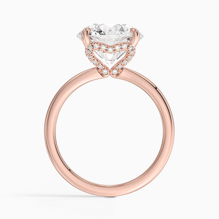 4.15 Hidden Halo Tasarım Tektaş Laboratuvar Pırlanta Yüzük - Vilora