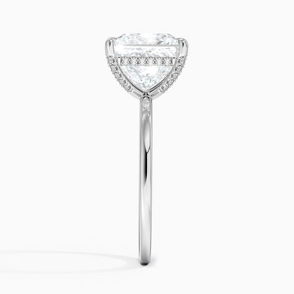 1.60 Carat Princess Halo Design Solitaire Lab Diamond Ring 18K - Florina 