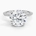 4.25 Karat Hidden Halo Tasarım Tektaş Laboratuvar Pırlanta Yüzük 18K  - Melora - Bold Diamonds