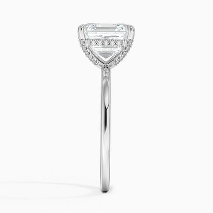 1.60 Carat Princess Halo Design Solitaire Lab Diamond Ring 18K - Florina 