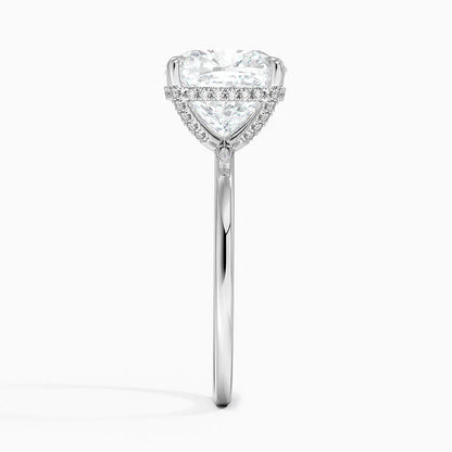 1.60 Carat Princess Halo Design Solitaire Lab Diamond Ring 18K - Florina 