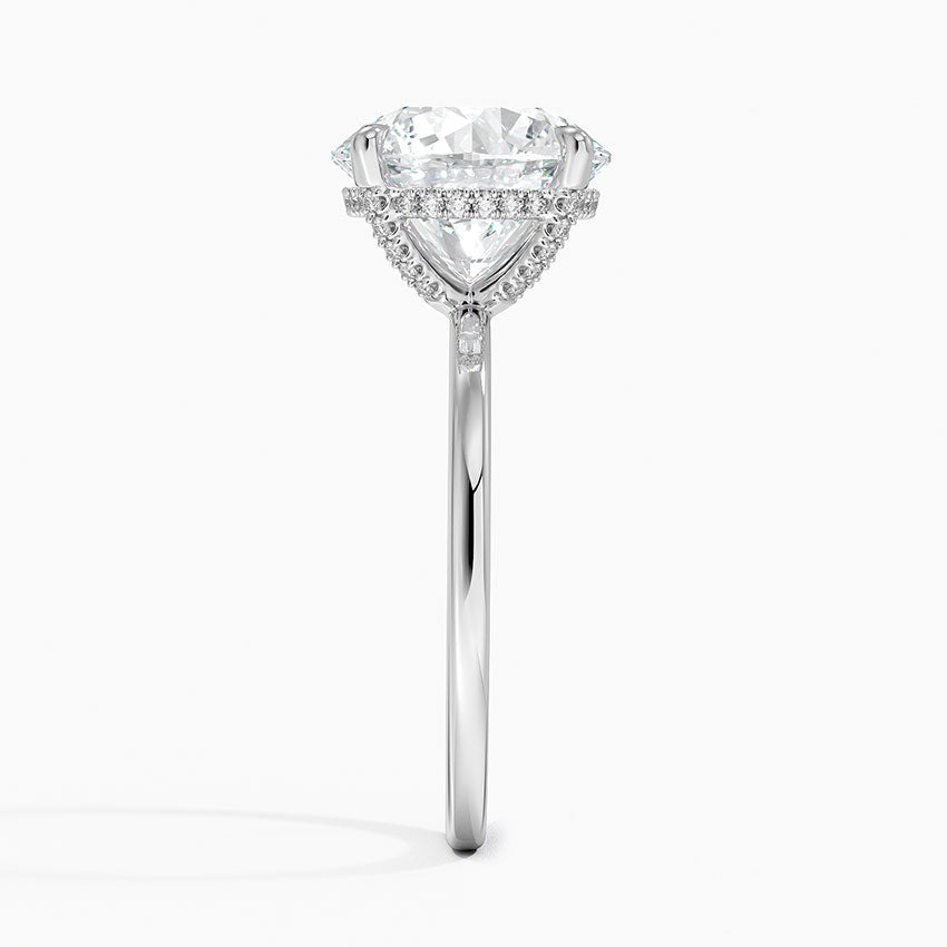 4.15 Karat Hidden Halo Tasarım Tektaş Laboratuvar Pırlanta Yüzük - Gilora - Bold Diamonds
