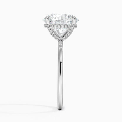 1.60 Carat Princess Halo Design Solitaire Lab Diamond Ring 18K - Florina 