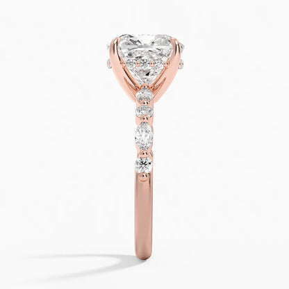 1.60 Carat Princess Halo Design Solitaire Lab Diamond Ring 18K - Florina 