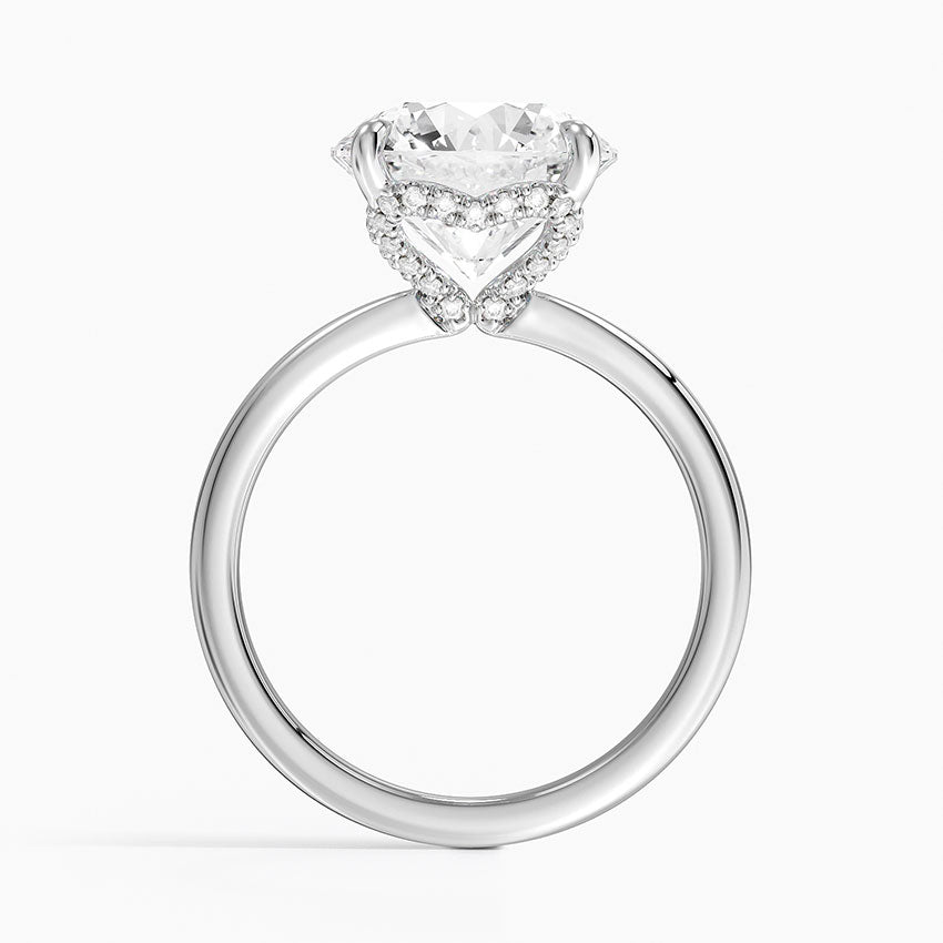 4.15 Hidden Halo Tasarım Tektaş Laboratuvar Pırlanta Yüzük - Vilora