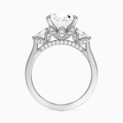 1.60 Carat Princess Halo Design Solitaire Lab Diamond Ring 18K - Florina 