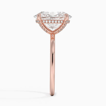 1.60 Carat Princess Halo Design Solitaire Lab Diamond Ring 18K - Florina 