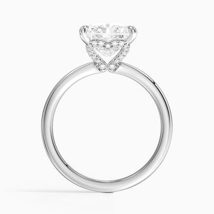 4.15 Radiant Kesim Hidden Halo Tasarım Tektaş Laboratuvar Pırlanta Yüzük - Vilora