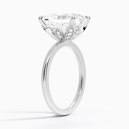 1.60 Carat Princess Halo Design Solitaire Lab Diamond Ring 18K - Florina 