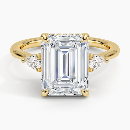 1.60 Carat Princess Halo Design Solitaire Lab Diamond Ring 18K - Florina 