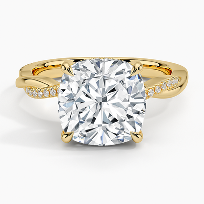 1.60 Carat Princess Halo Design Solitaire Lab Diamond Ring 18K - Florina 