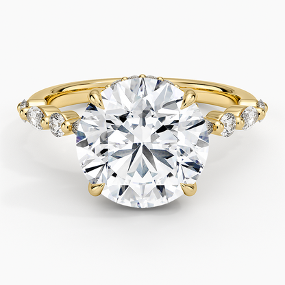 1.60 Carat Princess Halo Design Solitaire Lab Diamond Ring 18K - Florina 