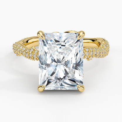 4.75 Radiant Kesim Hidden Halo Tasarım Tektaş Laboratuvar Pırlanta Yüzük - Filara