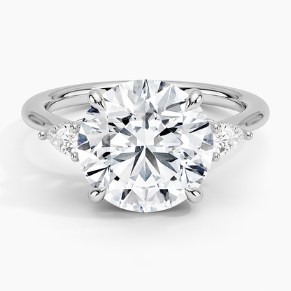 1.60 Carat Princess Halo Design Solitaire Lab Diamond Ring 18K - Florina 