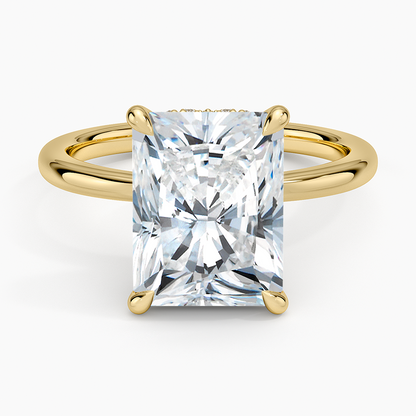 4.15 Radiant Kesim Hidden Halo Tasarım Tektaş Laboratuvar Pırlanta Yüzük - Vilora