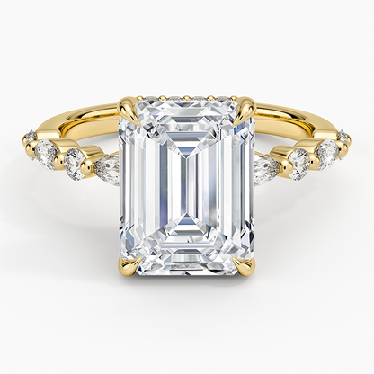 1.60 Carat Princess Halo Design Solitaire Lab Diamond Ring 18K - Florina 