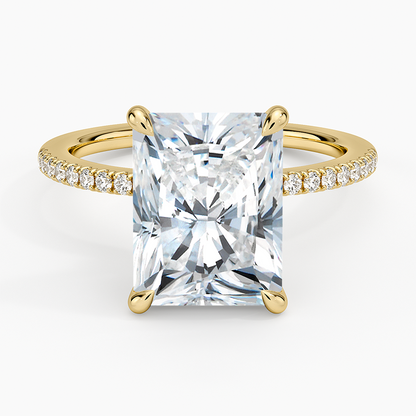1.60 Carat Princess Halo Design Solitaire Lab Diamond Ring 18K - Florina 