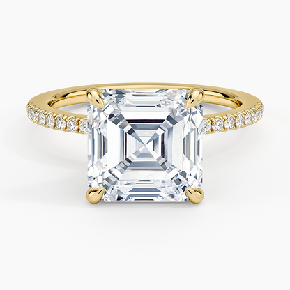 1.60 Carat Princess Halo Design Solitaire Lab Diamond Ring 18K - Florina 