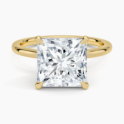 1.60 Carat Princess Halo Design Solitaire Lab Diamond Ring 18K - Florina 