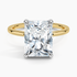 4.10 Karat Radiant Kesim Hidden Halo Tasarım Tektaş Laboratuvar Pırlanta Yüzük 18K  - Elora - Bold Diamonds