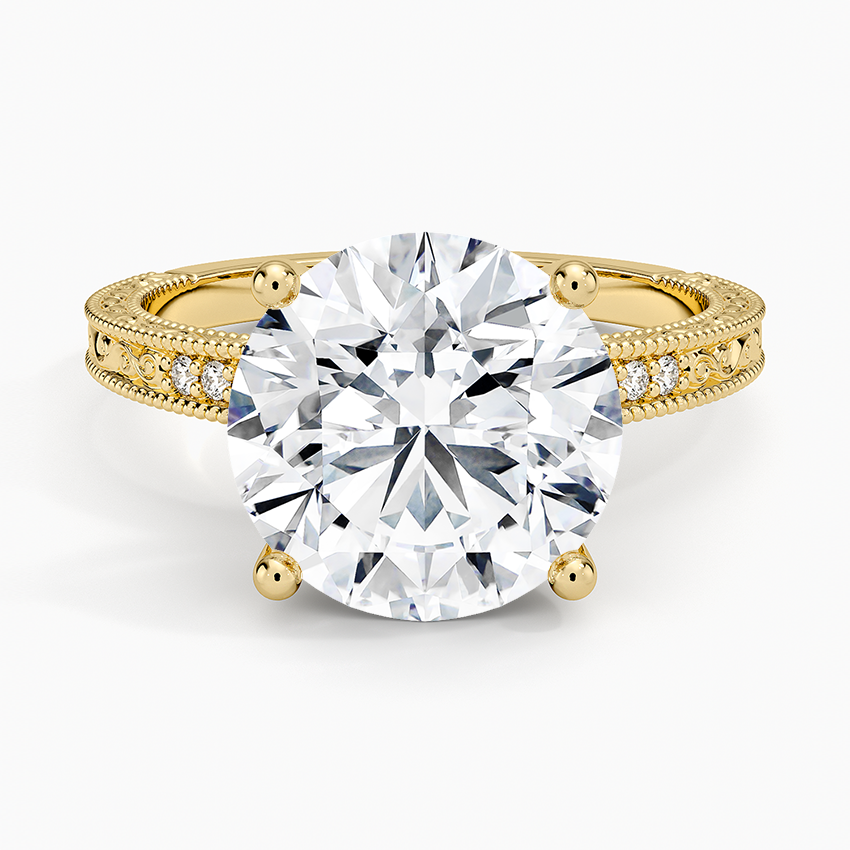 4.15 Karat Yuvarlak Kesim Hidden Halo Tasarım Tektaş Laboratuvar Pırlanta Yüzük - Venice - Bold Diamonds