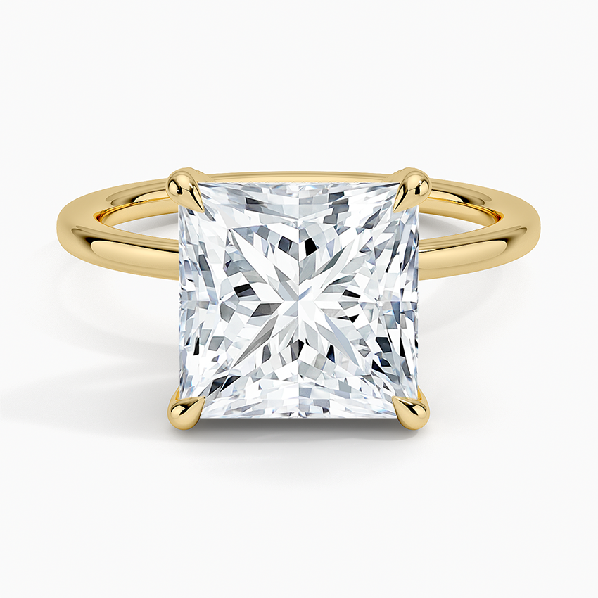 1.60 Carat Princess Halo Design Solitaire Lab Diamond Ring 18K - Florina 