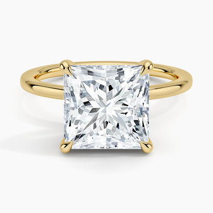 1.60 Carat Princess Halo Design Solitaire Lab Diamond Ring 18K - Florina 