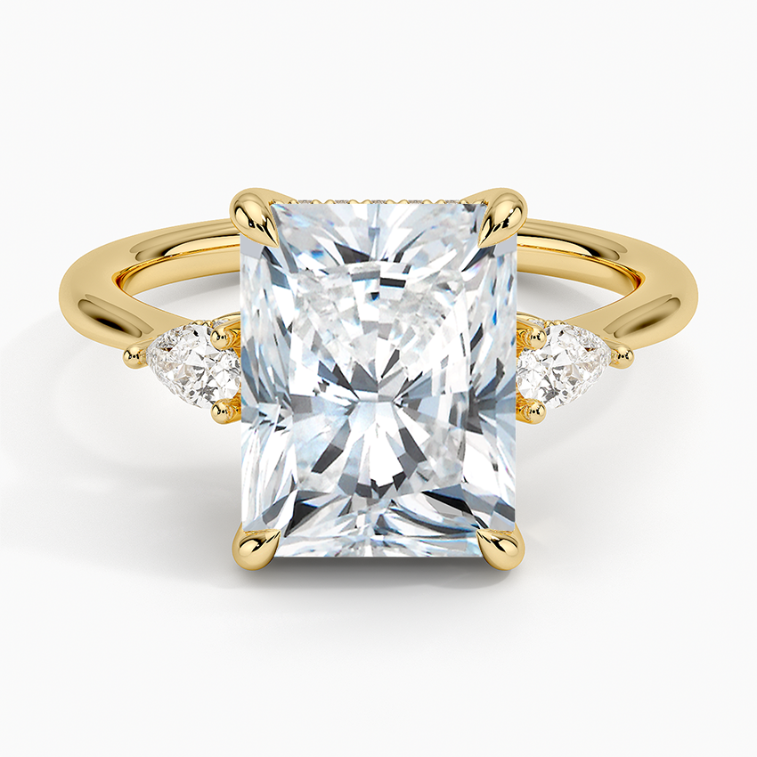 1.60 Carat Princess Halo Design Solitaire Lab Diamond Ring 18K - Florina 