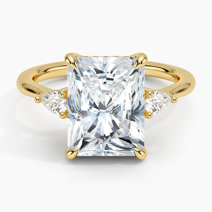 1.60 Carat Princess Halo Design Solitaire Lab Diamond Ring 18K - Florina 