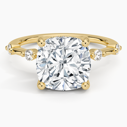 4.20 Cushion Kesim Hidden Halo Tasarım Tektaş Laboratuvar Pırlanta Yüzük - Zelora