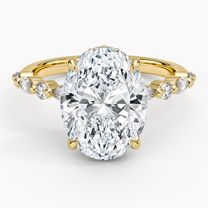1.60 Carat Princess Halo Design Solitaire Lab Diamond Ring 18K - Florina 