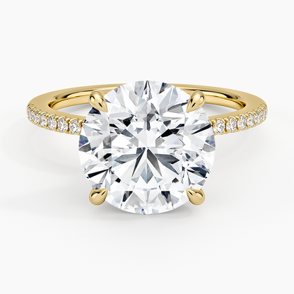 1.60 Carat Princess Halo Design Solitaire Lab Diamond Ring 18K - Florina 